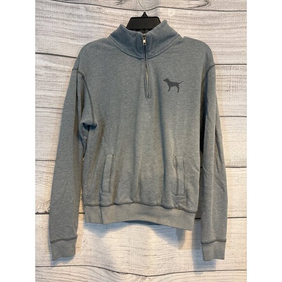 Victoria's Secret PINK Gray Quarter-Zip Pullover Sweatshirt XS - Picture 1 of 3